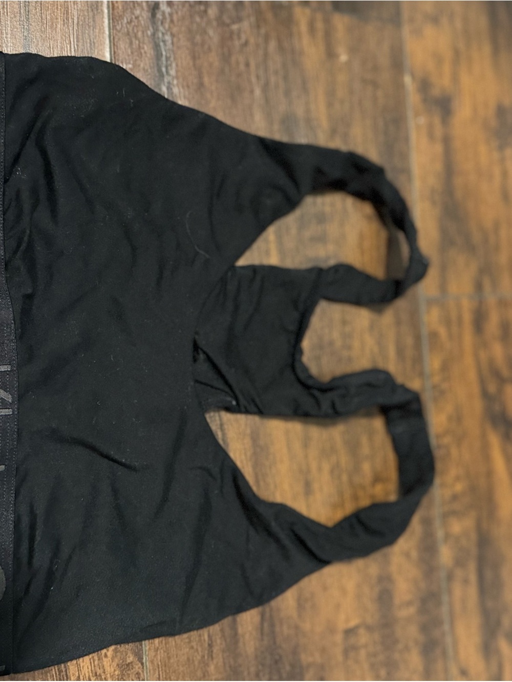 Calvin Klein Black Logo-Detail Racerback Bralette